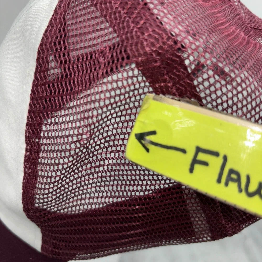 Southern Tide The Skipjack Hat Adult Snapback Burgundy White Mesh Cap see pics